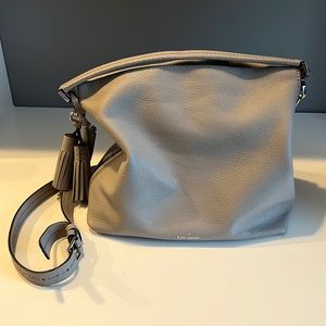 Gray Leather Kate Spade Shoulder Bag
